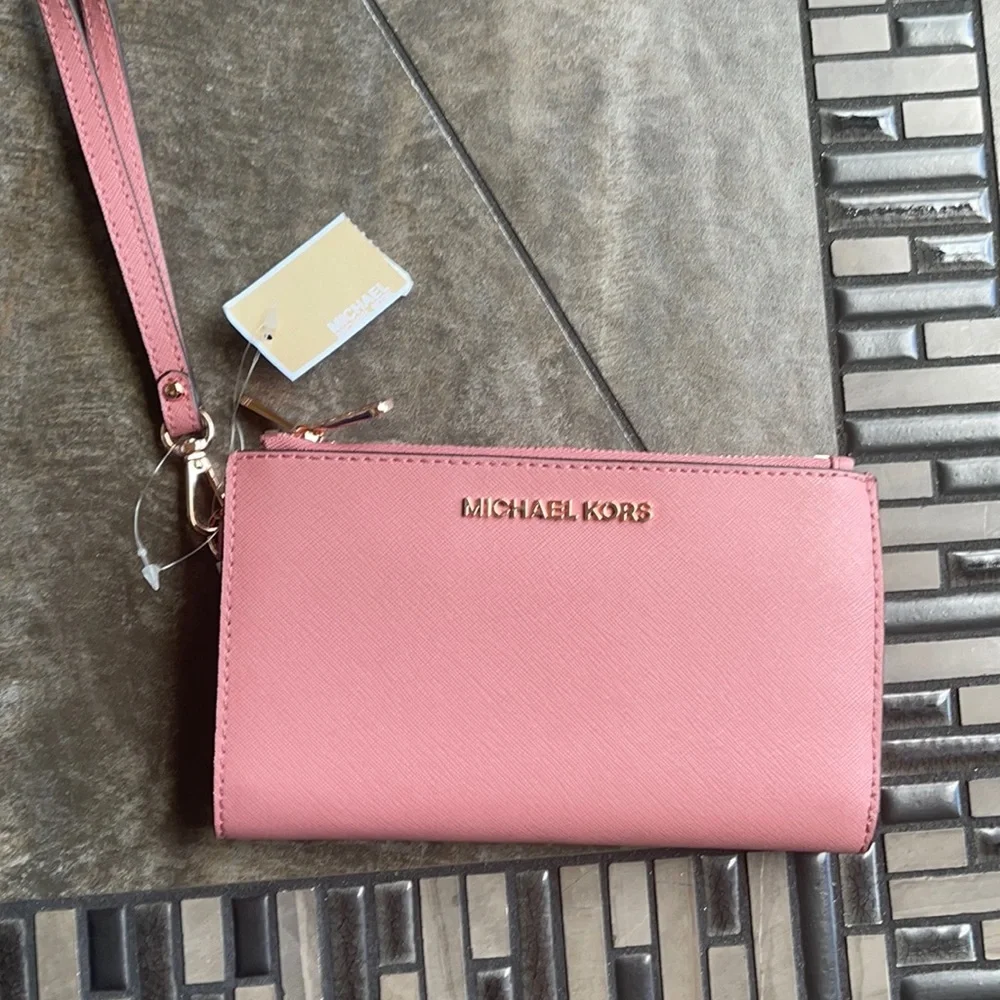 MICHAEL KORS LG DOUBLE ZIP WRISTLET RACING GREEN